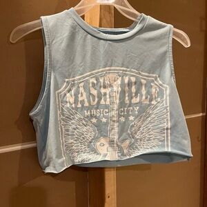 Nashville Music City Graphic Crop Top